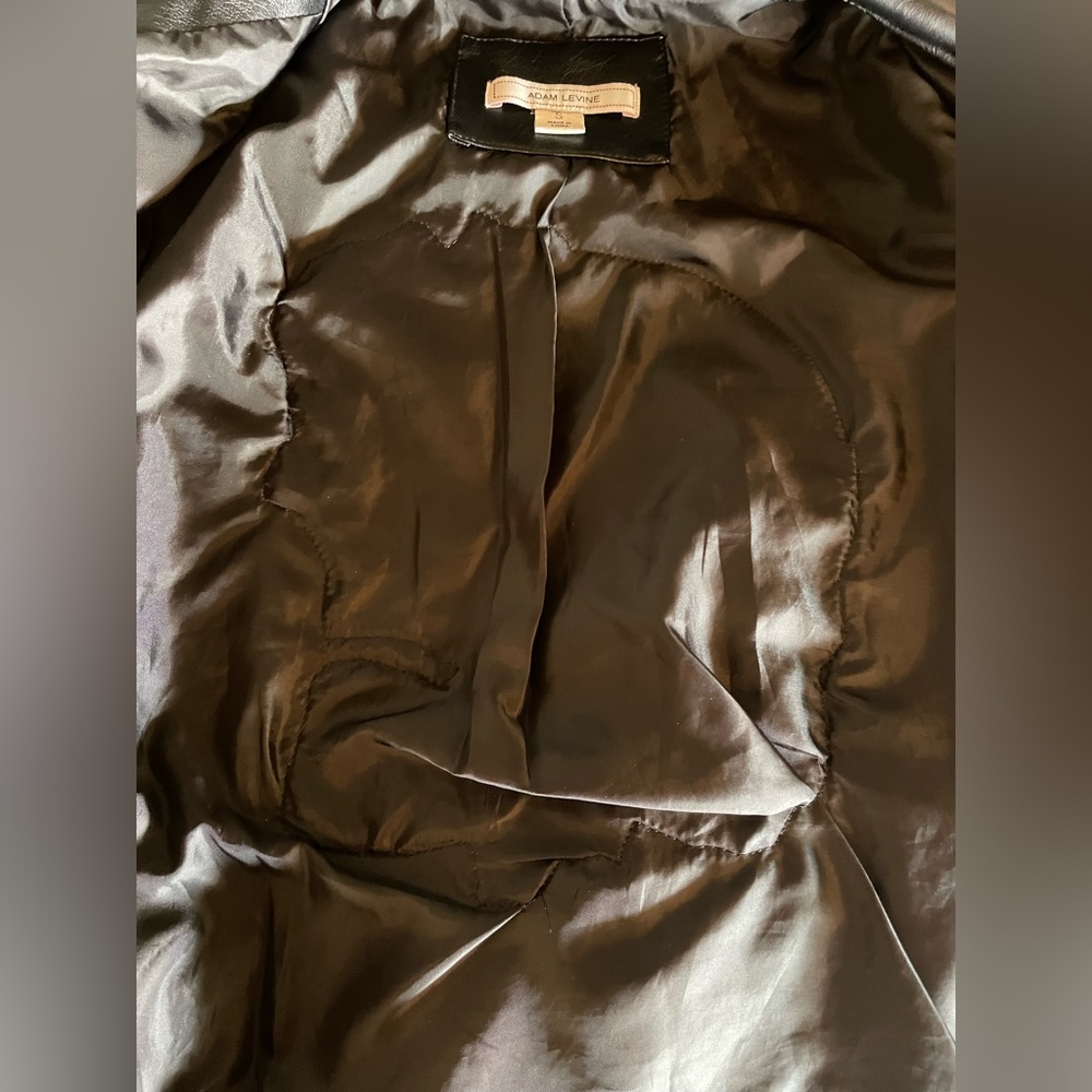 Sugar Skull Upcycled Black Faux Leather Motorcycle Jacket Women’s Size S - Picture 9 of 9